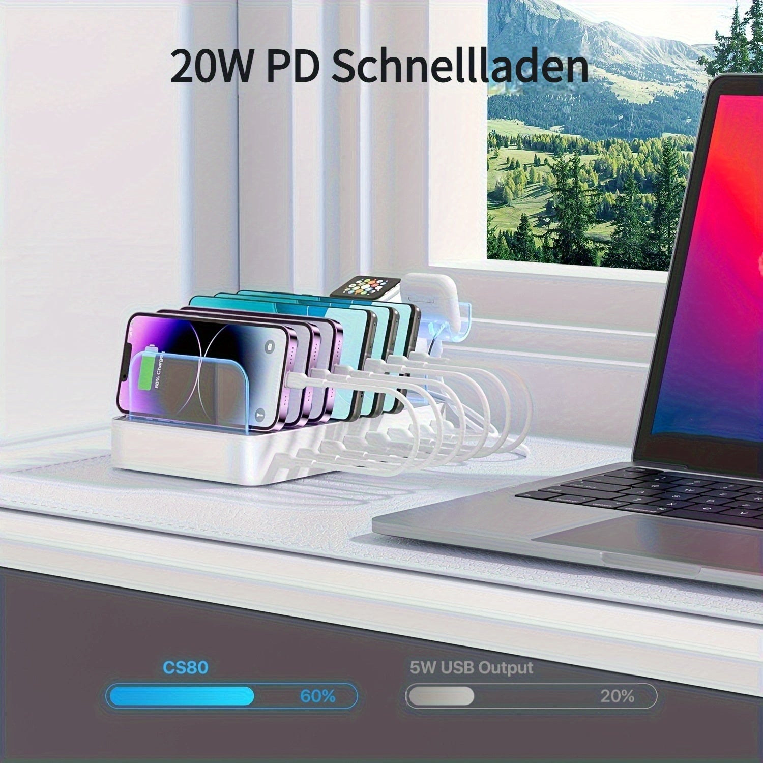 Android-Tablet, 60W für mehrere Geräte und Alltag – Detailansicht 9