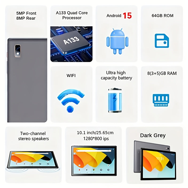 Android-Tablet, Grau für Alltag und Zuhause – Detailansicht 2