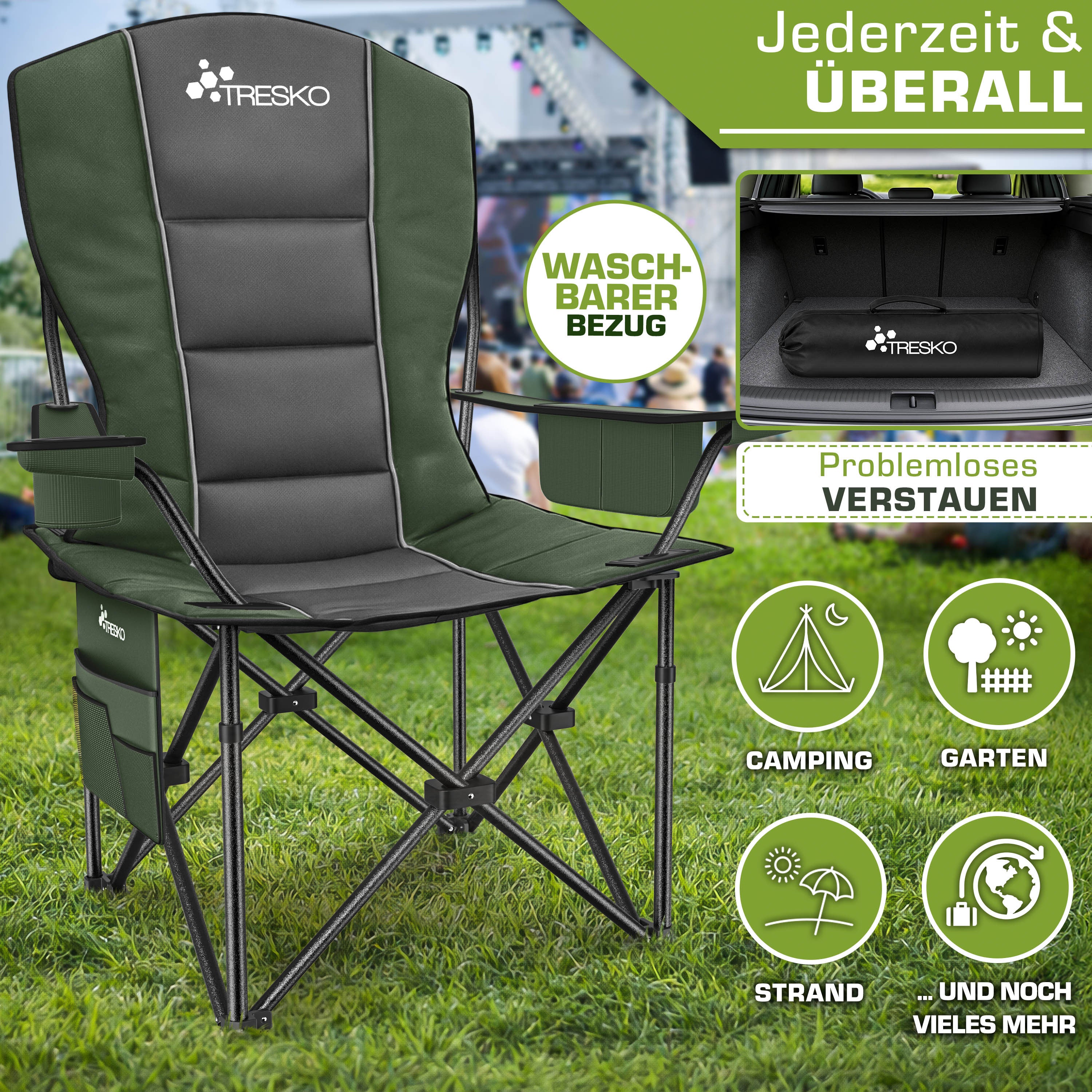 Angelstuhl, faltbar für Wohnen und Sitzen – Detailansicht 12