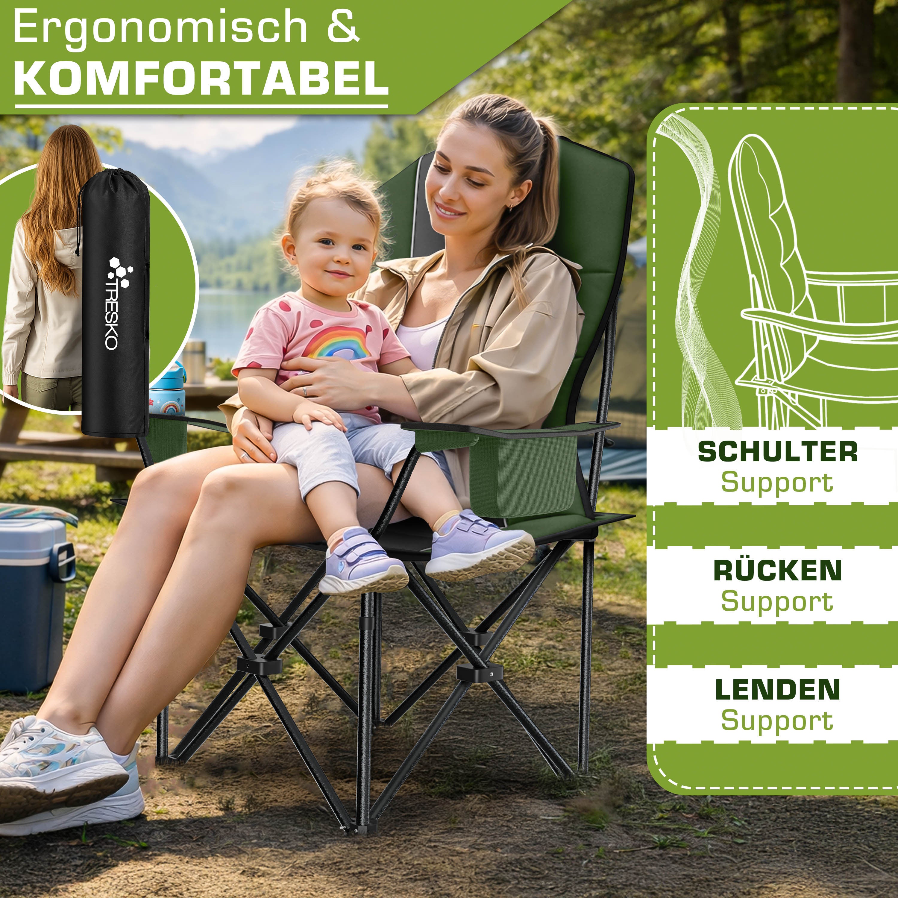 Angelstuhl, faltbar für Wohnen und Sitzen – Detailansicht 13