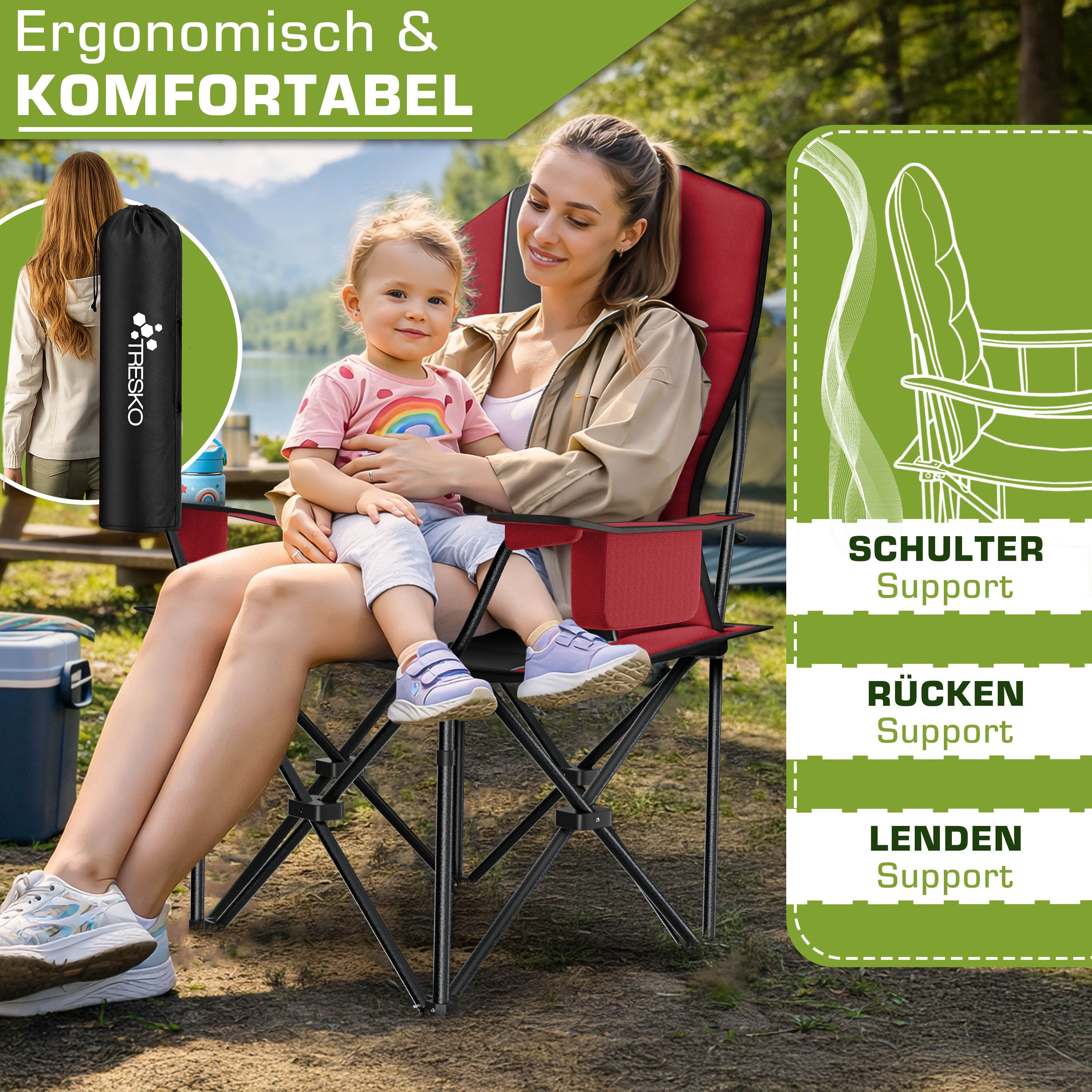 Angelstuhl, faltbar für Wohnen und Sitzen – Detailansicht 19
