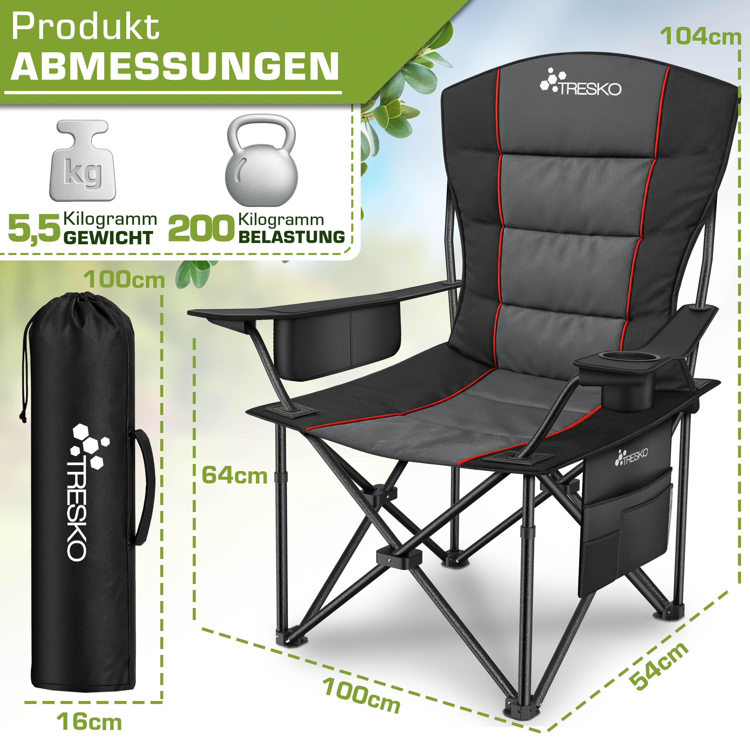 Angelstuhl, faltbar für Wohnen und Sitzen – Detailansicht 27