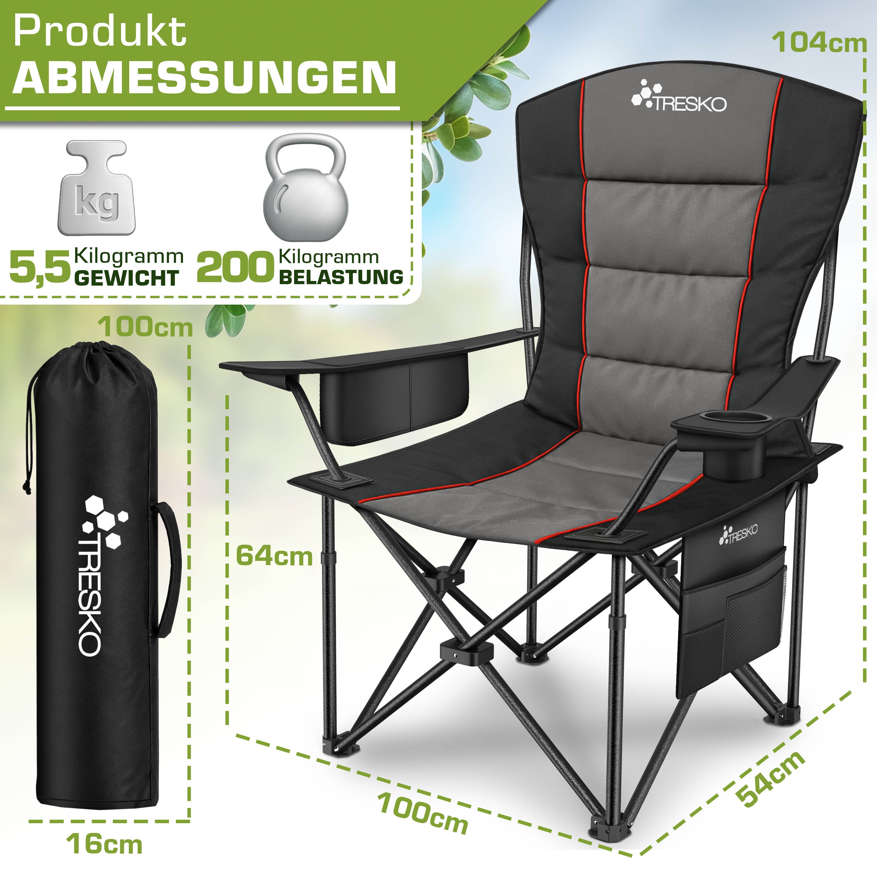 Angelstuhl, faltbar für Wohnen und Sitzen – Detailansicht 33