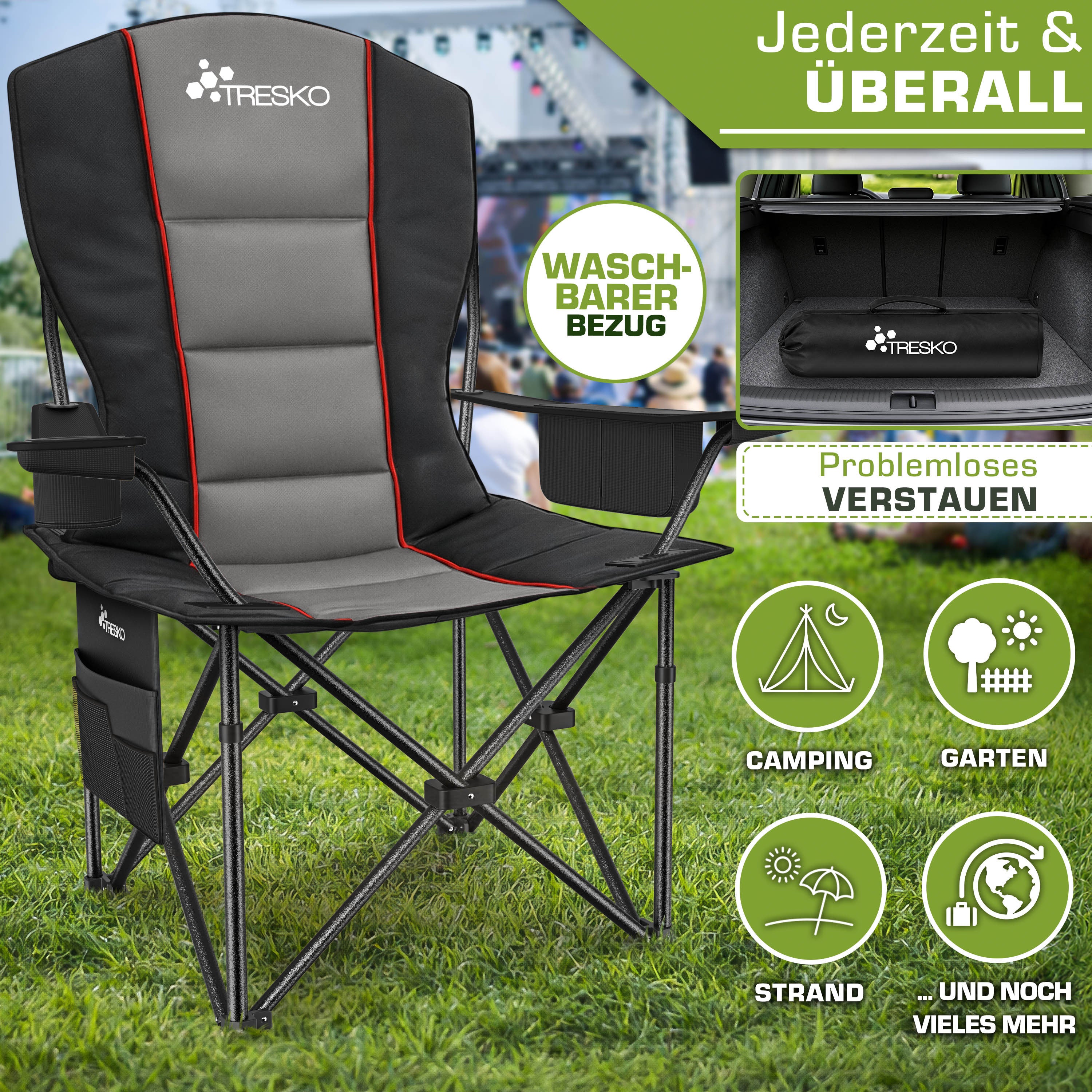 Angelstuhl, faltbar für Wohnen und Sitzen – Detailansicht 36