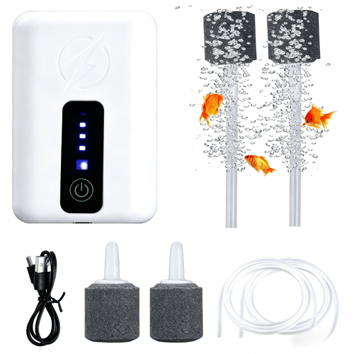 Aquarium-Luftpumpe, 2 x 1,5 für Angeln und Haustiere – Hauptansicht