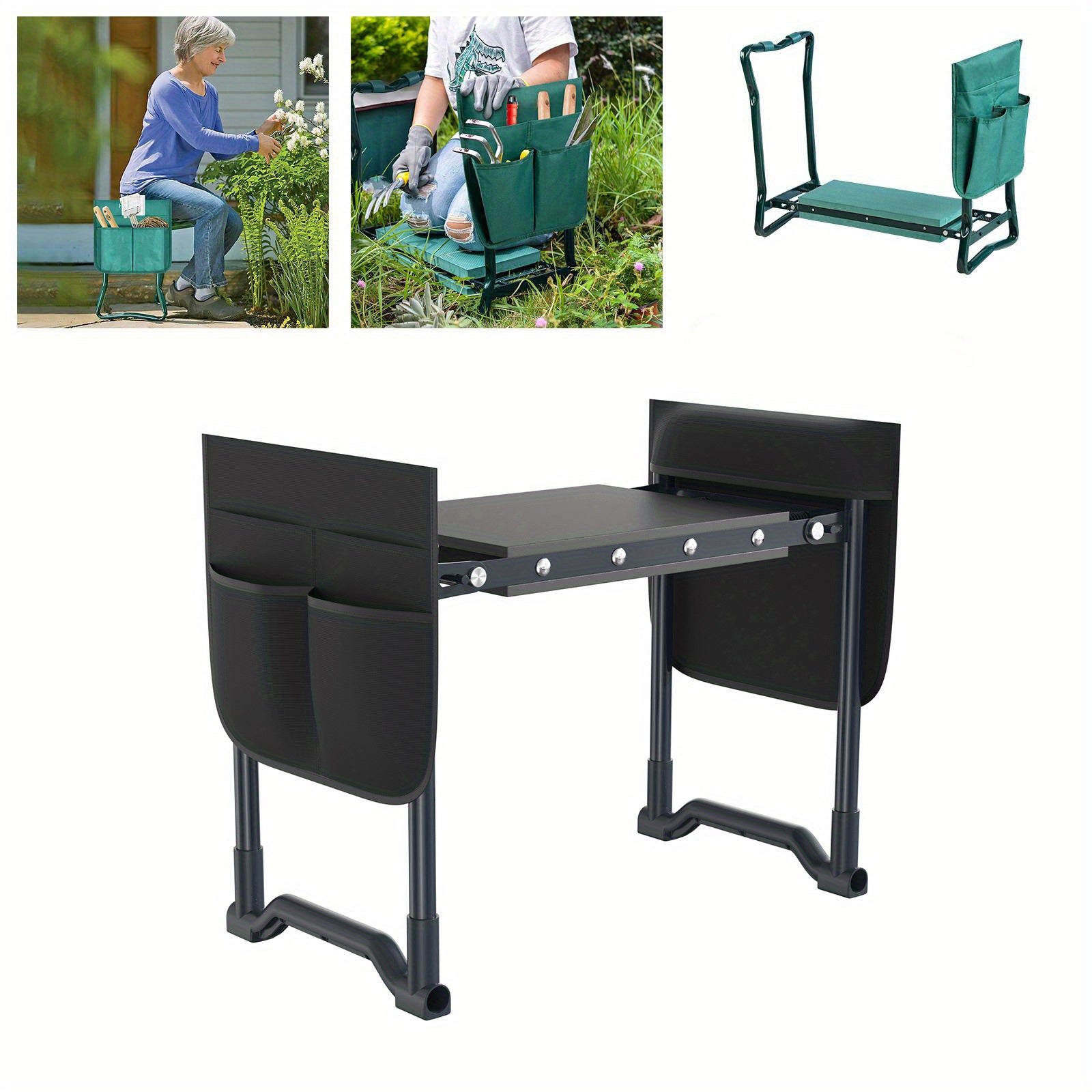 Arbeits-Hocker Gartenhocker Klappbarer, 150kg für Garten und Terrasse – Hauptansicht