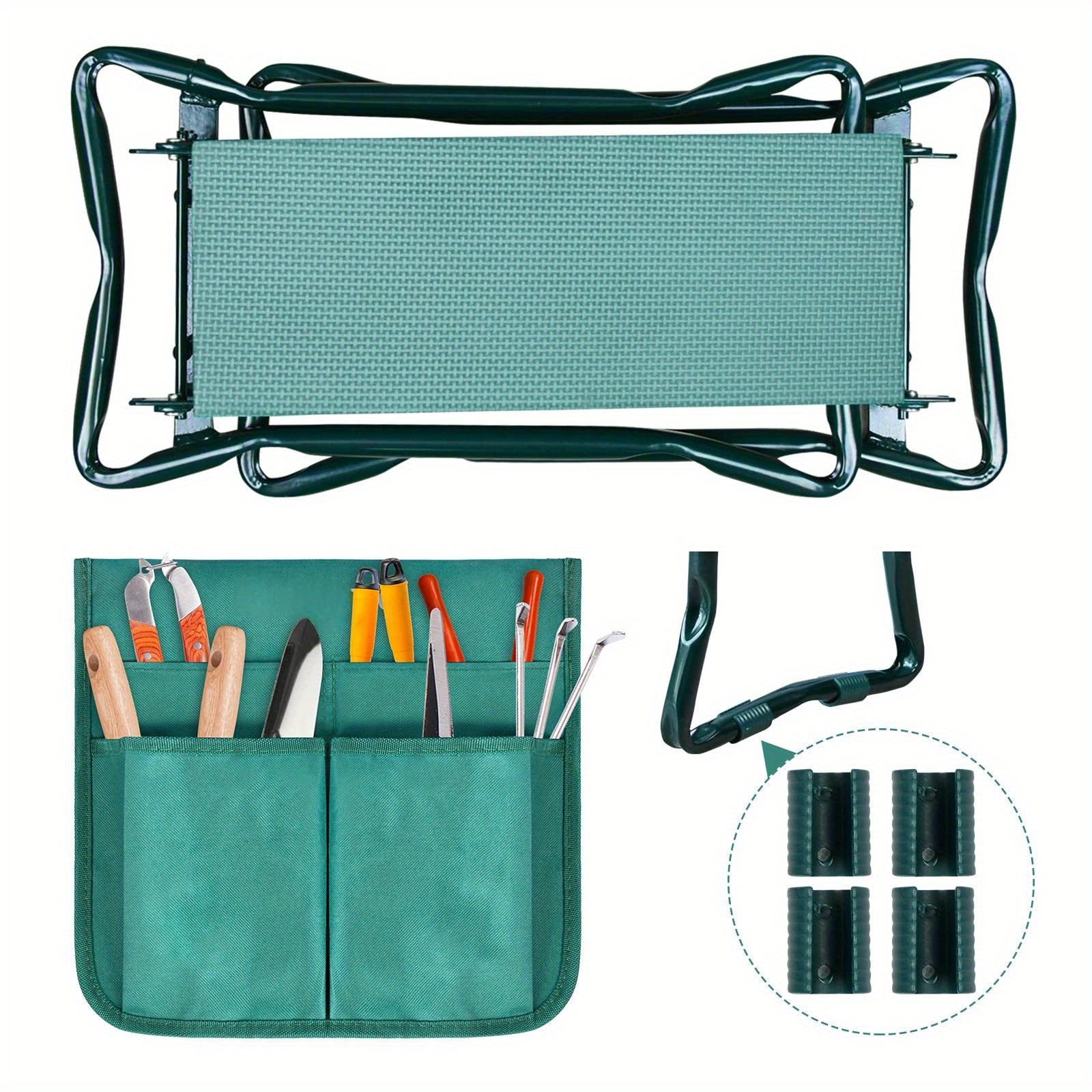 Arbeits-Hocker Gartenhocker Klappbarer, 150kg für Garten und Terrasse – Detailansicht 11