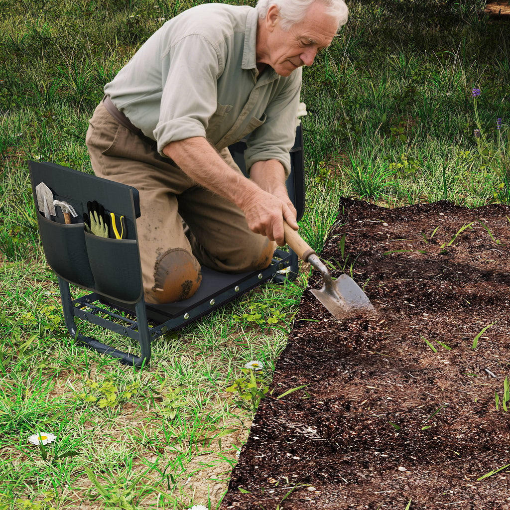 Arbeits-Hocker Gartenhocker Klappbarer, 150kg für Garten und Terrasse – Detailansicht 12