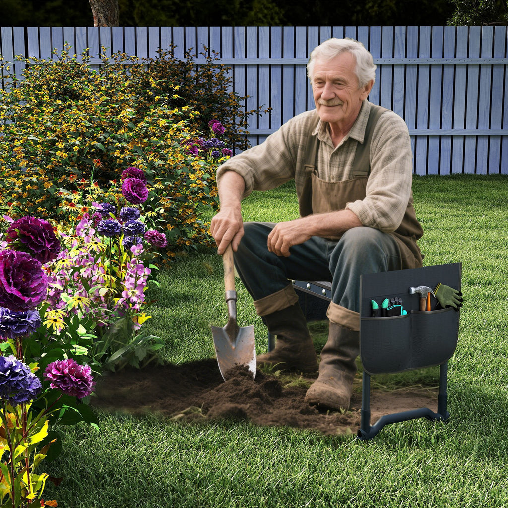 Arbeits-Hocker Gartenhocker Klappbarer, 150kg für Garten und Terrasse – Detailansicht 14