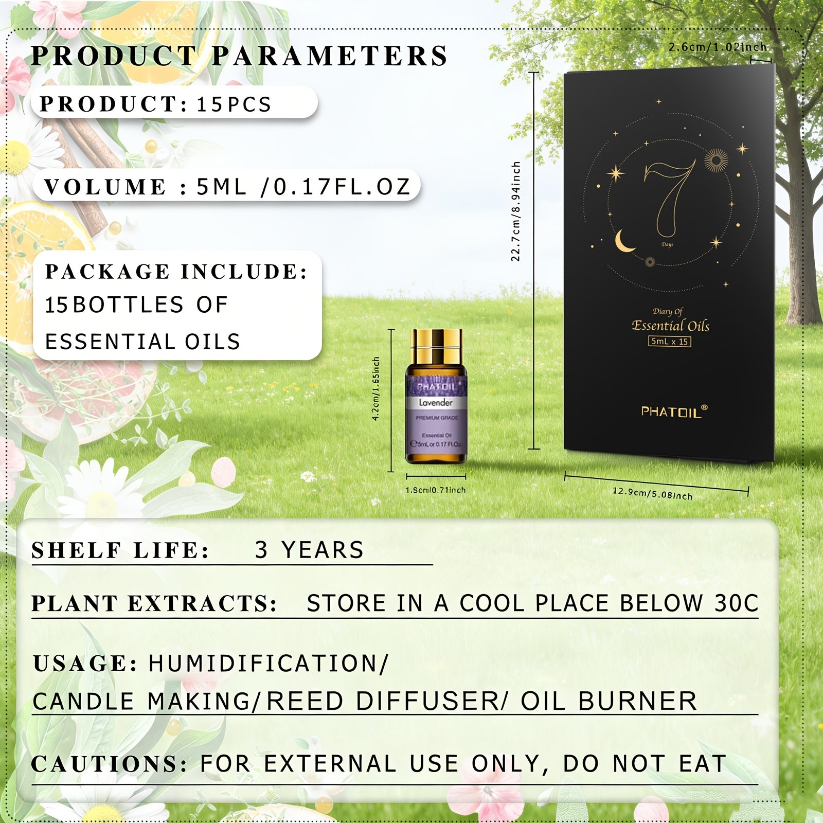 Ätherische Öle Geschenkset, 5ml für Diffuser und Liebhaber – Detailansicht 4
