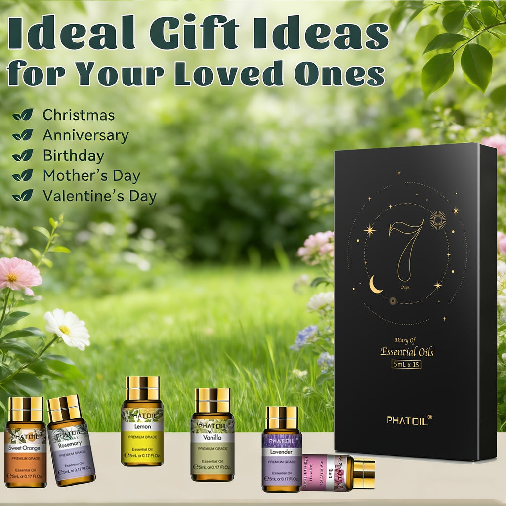 Ätherische Öle Geschenkset, 5ml für Diffuser und Liebhaber – Detailansicht 9