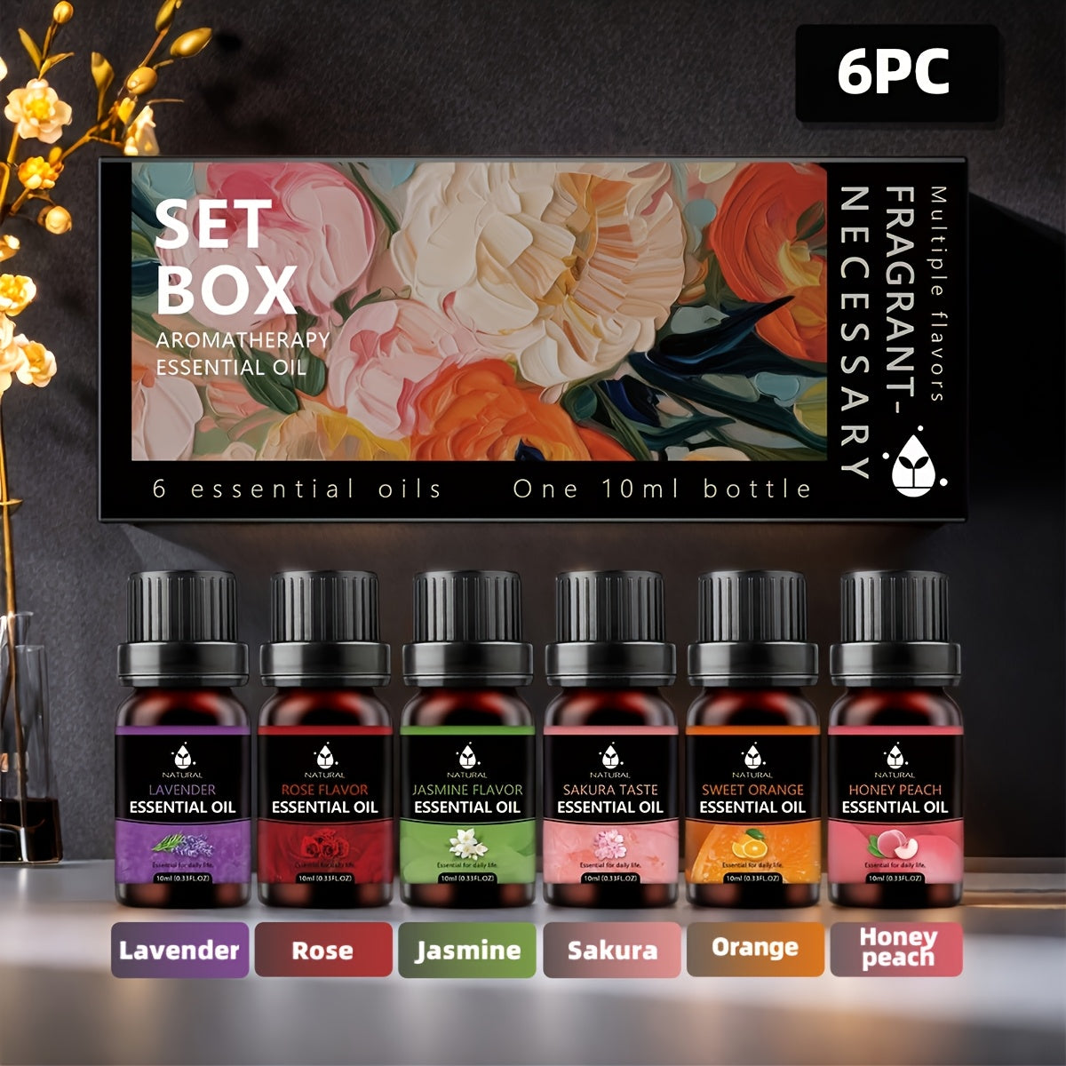 Ätherische-Öle-Set, 10ml für Fahrzeug und unterwegs – Hauptansicht