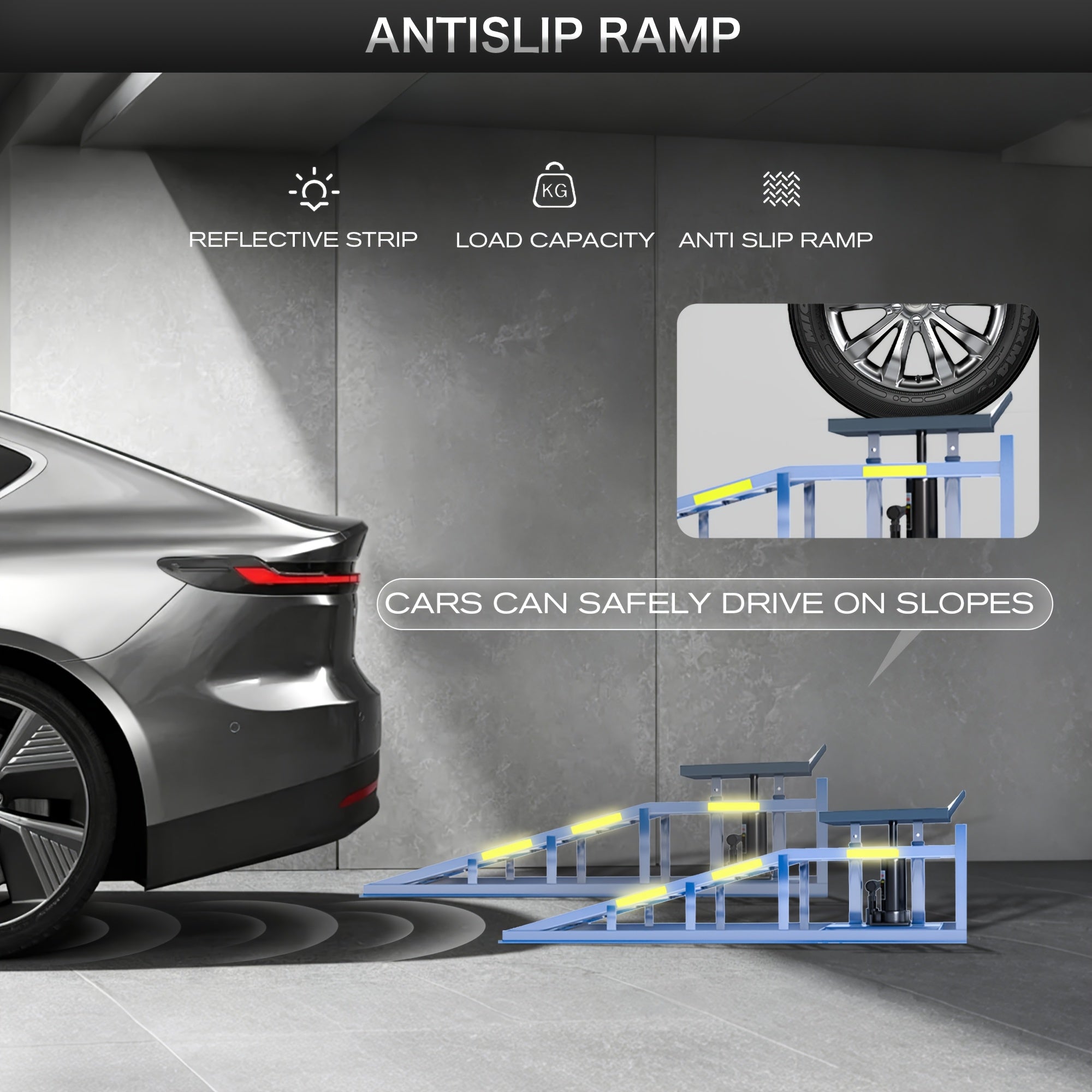 Auto-Auffahrrampe, 38.1cm für Werkstatt und Heimwerken – Detailansicht 3