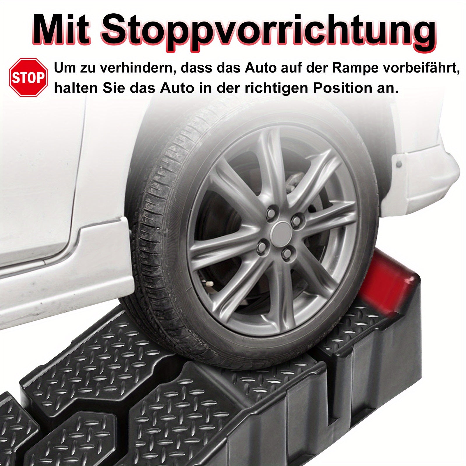 Auto-Auffahrrampe, Kunststoff für Fahrzeug und unterwegs – Detailansicht 4