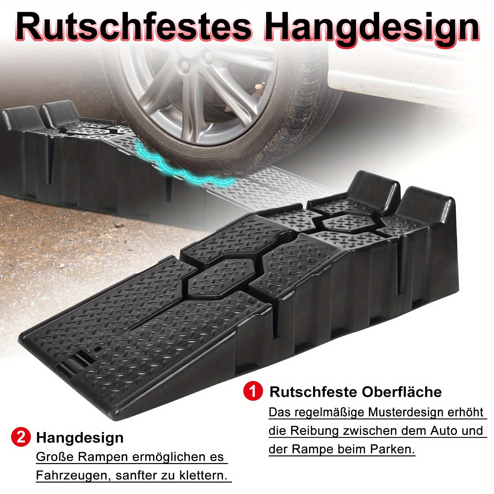 Auto-Auffahrrampe, Kunststoff für Fahrzeug und unterwegs – Detailansicht 7