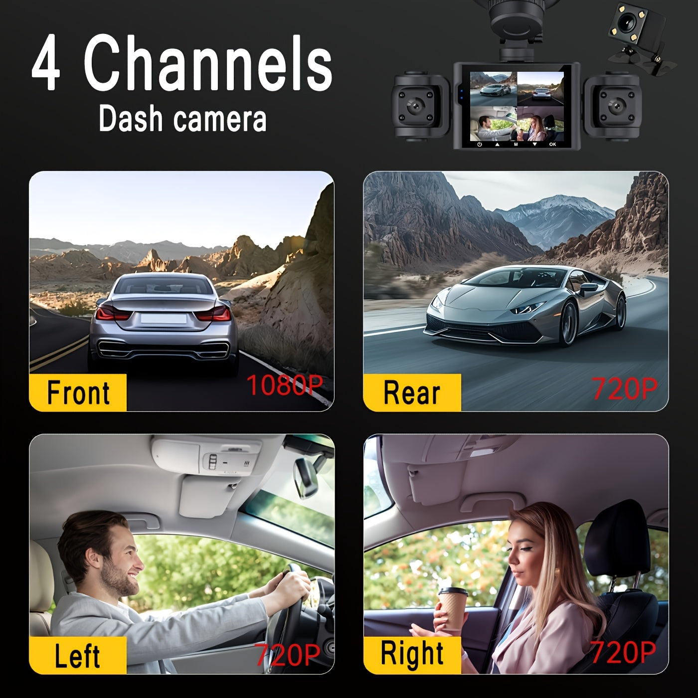 Auto Dashcam, 360° drehbar für Fahrzeug und unterwegs – Detailansicht 14