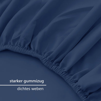 2er-Pack Spannbettlaken aus 100% Mikrofaser (90 g/m²) Elastischer Rundumgummi