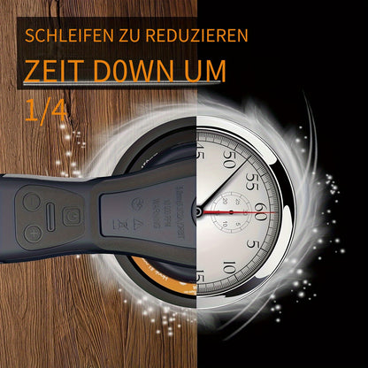 Elektrischer 2,5 mm Exzenterschleifer 350W 3A Multifunktionaler Geschwindigkeitsregler mit 10 Stück Schleifpapier für Holzarbeiten (R7303-2,5mmOrbit)