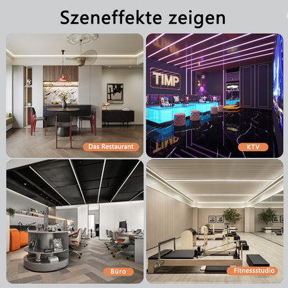 10 Stücke 1m Lichtkanäle aus Aluminiumlegierung, sSchiene Leiste Profile für LED-Lichtstreifen für moderne Häuser und Büros