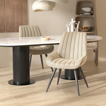 Esszimmerstühle, 2er/4er/6er Set, Küchenstühle, Polsterstühle mit Metallbeinen, Wohnzimmern Stuhl mit Rückenlehne und Sitzkissen, für Esszimmer, Empfangsstuhl, Büro