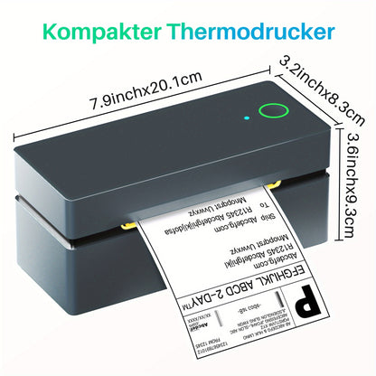 PL80EB Tragbarer Desktop-Etikettendrucker Kompatibel mit Smartphones  PCs Tintenloser Thermodrucker Kompakt für Expressversand, Zuhause, Büro, Kurier  Fax