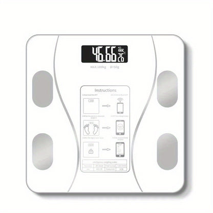 [180KG/396LB Kapazität] Intelligente kabellose Körperwaage - Digitale Körperfettwaage mit APP-Synchronisation, Gewichtstrends verfolgen, hohe Präzision, 3 Einheiten (KG/LB/ST), minimalistisches Design