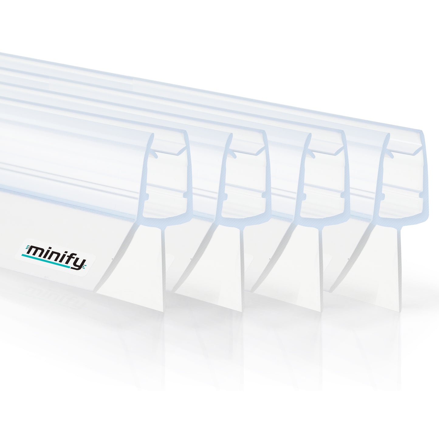 minify Duschdichtung Glastür 5-8 mm-U-Profil Transparent, Ersatz Dichtung für Duschkabine, Wasserabdichtung Glas-dusche, Schwallschutzleiste Duschwand--100cm