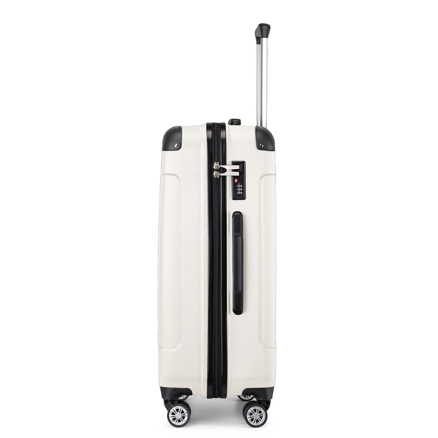 3-teiliges beiges Koffer-Set Panda Design Camping ABS Hartschalen-Gepäck mit Zahlenschloss Spinner-Rädern Schulanfang Black Friday Thanksgiving Weihnachts-Feiertagsgeschenk