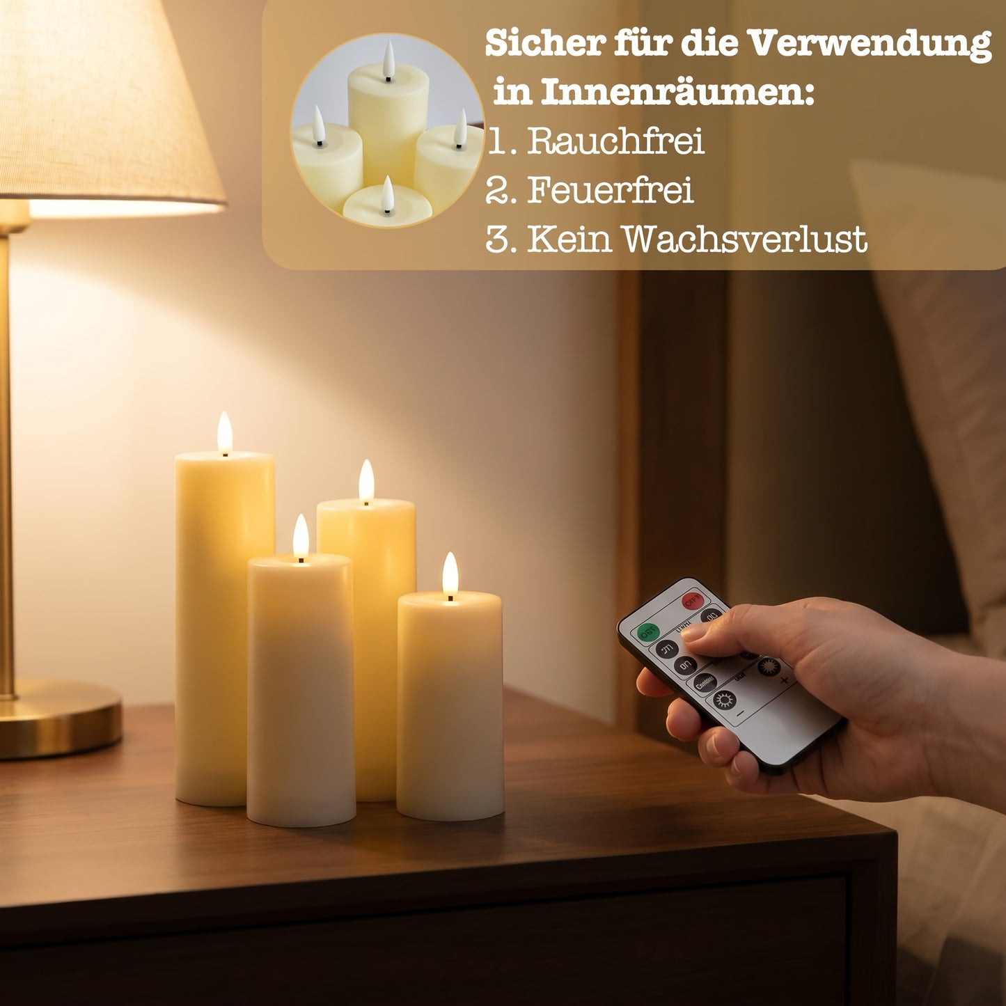 Wasserdichte Outdoor-Kerzen mit Timer & Fernbedienung für Terrasse, Veranda, Laternen, Garten, Hochzeitsdeko, flackernde realistische batteriebetriebene flammenlose LED-Kerze für Halloween, Innenbereich, Fenster, Tisch-Mittelstück, Kamin-Deko, Weihnachten