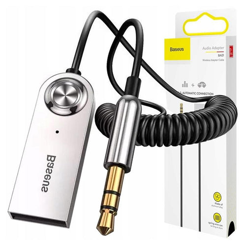 Bluetooth 5.0 Audio-Adapter Baseus USB auf AUX, drahtlose Audioverbindung, schwarz, hochwertig, kompatibel mit den meisten Geräten