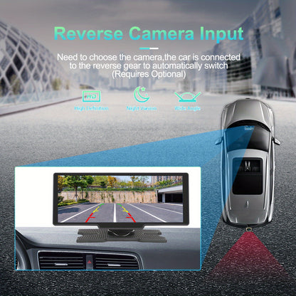 PODOFO 10,26-Zoll Tragbares Kabelloses Carplay Autoradio für Auto mit Carplay & für Android Auto mit Mirror Link/ Rückfahrkamera/ Kabellos/ Navigation/ AUX für Alle Fahrzeuge, Ohne Batterie