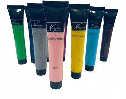 Hochwertiges Acrylfarben-Set, Großes Fassungsvermögen (36 Flaschen x 20 ml), Leuchtende Farben, Einfach zu Mischen, Ungiftig, Hohe Deckkraft, Schnelltrocknend, Wasserfest, Ideal für Profikünstler, Hobbykünstler und Anfänger
