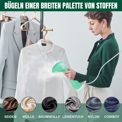 1500W Tragbarer Handheld-Kleiderdampfer, Kleiderdampfer für zu Hause, Büro und Reise – Halloween- und Weihnachtsgeschenk, leistungsstarker durchdringender Dampf, 30-schündiges Schnellaufheizen, Starkdampfbügeleisen mit 300-ml-Wasserbehälter, kompakter Kle