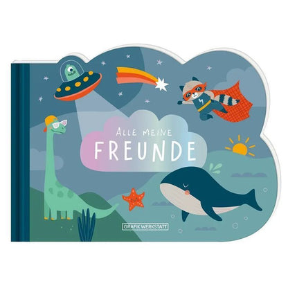 Freunde Buch für Kinder - Buch - Blau - GRAFIK WERKSTATT Das Original - 76 S. - Deutsch - 2025 - Grafik Werkstatt - EAN 9783986362096