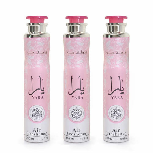 Lattafa Yara Air Freshener Spray 3x 300ml Raumspray