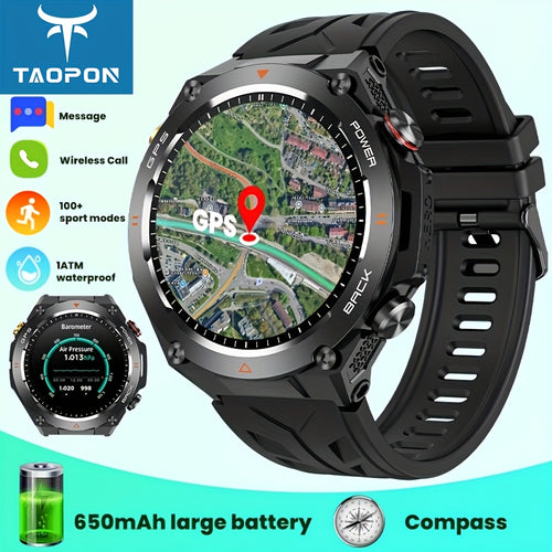 650mAh für Herren  Damen, GPS Outdoor mit Höhenmesser, Luftdruck, Kompassfunktion, IPX8, 100+ Sportmodi, drahtloser Anruf