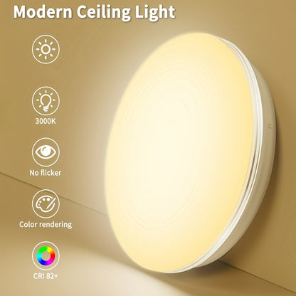 48W 36W 24W 18W LED Deckenleuchte Runde Panel Downlights Badezimmer Küche Wohnzimmer Wandlampe, Warm/Cool White, Super Slim LED Deckenleuchte, Runde LED Deckenleuchte für Esszimmer Energiesparend