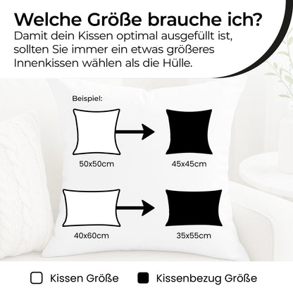 4er-Set Kopfkissen bzw. 4 Stück – Ideal als Bett- und Dekokissen – mit Reiß verschluss für Füllung – Perfekt als Sofakissen oder Zierkissen für Couch und Sofa – Waschbar bis 60 °C - Unsere Größen: 40x40 || 40x60 || 40x80 || 45x45 || 50x50 || 60x60 || 80x8