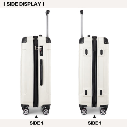 3-teiliges beiges Koffer-Set Panda Design Camping ABS Hartschalen-Gepäck mit Zahlenschloss Spinner-Rädern Schulanfang Black Friday Thanksgiving Weihnachts-Feiertagsgeschenk
