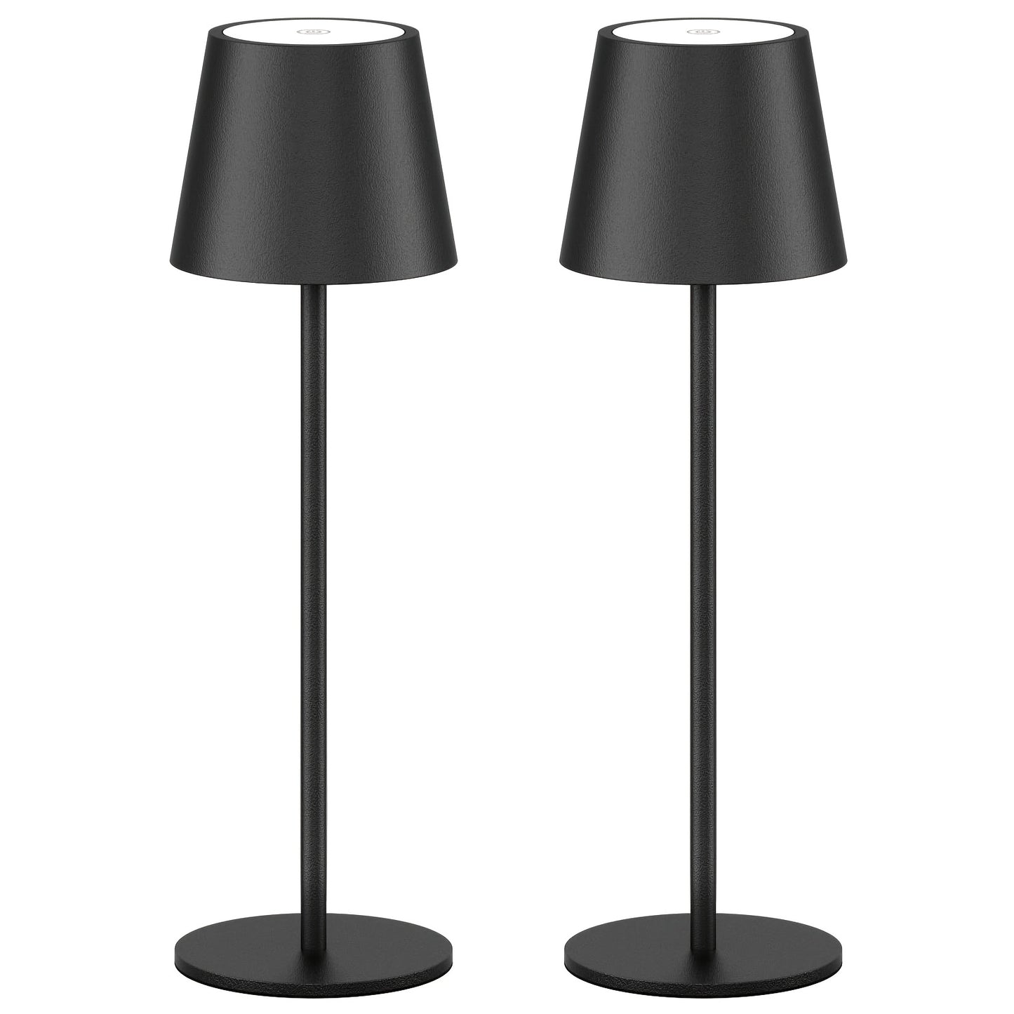 2/4er-Packung Kabellose Tischlampen, Wiederaufladbare Lampen, Touch-Steuerung, 3 Farbtemperaturen, Stufenlos Dimmbar, IPX7 LED Tragbare Kabellose Lampe, 4000mAh Batteriebetriebene Lampe