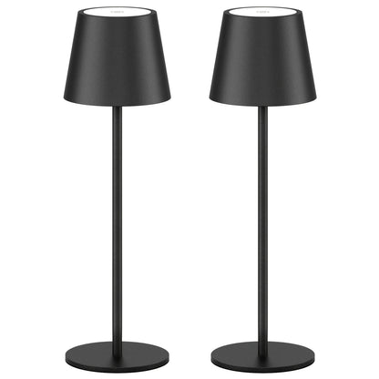 2/4er-Packung Kabellose Tischlampen, Wiederaufladbare Lampen, Touch-Steuerung, 3 Farbtemperaturen, Stufenlos Dimmbar, IPX7 LED Tragbare Kabellose Lampe, 4000mAh Batteriebetriebene Lampe