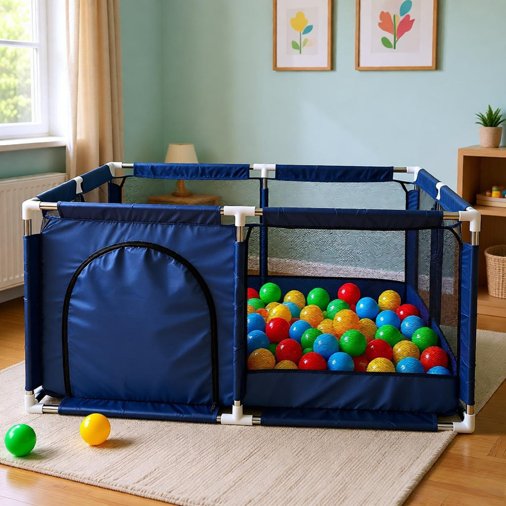 Baby-Laufgitter, Viereck Schwarz für Alltag und Zuhause – Detailansicht 7