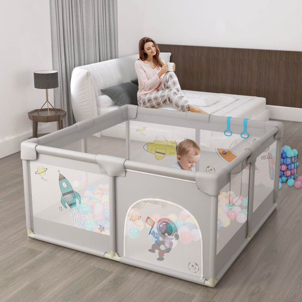 Baby-Laufstall für Kinder drinnen draußen und Alltag – Detailansicht 4