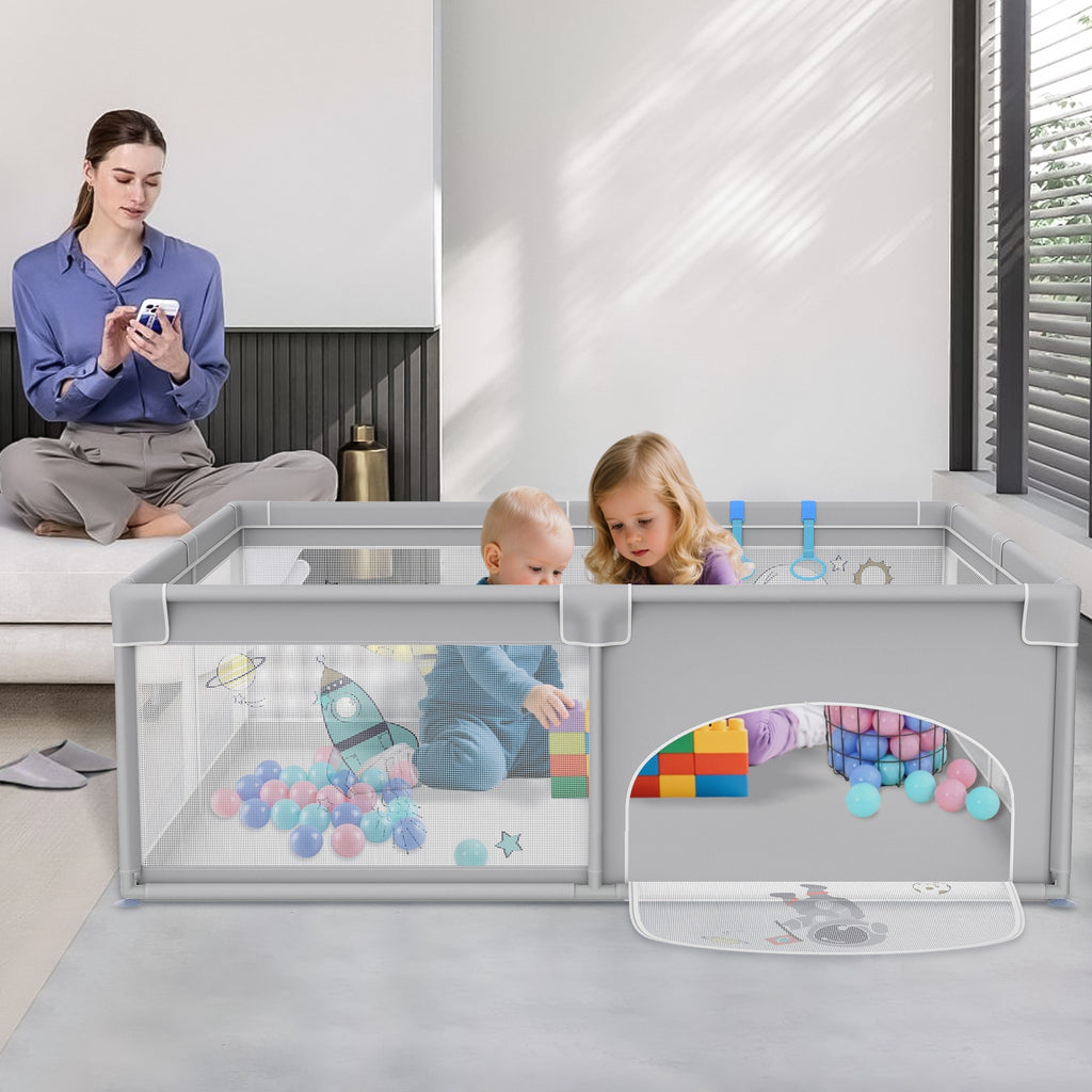 Baby-Laufstall für Kinder drinnen draußen und Alltag – Detailansicht 12