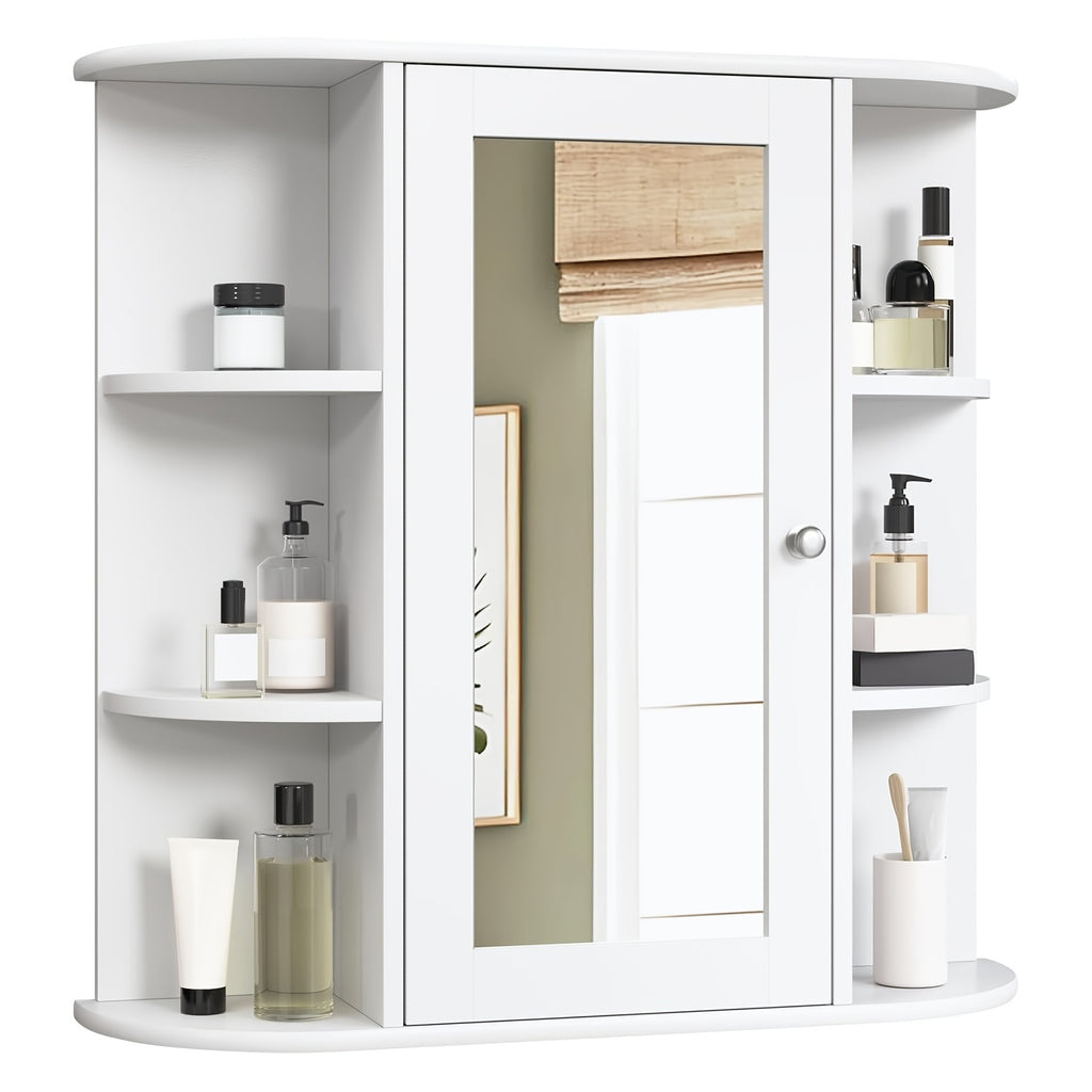 Badezimmer-Spiegelschrank, Weiß für Badezimmer und Haushalt – Detailansicht 3