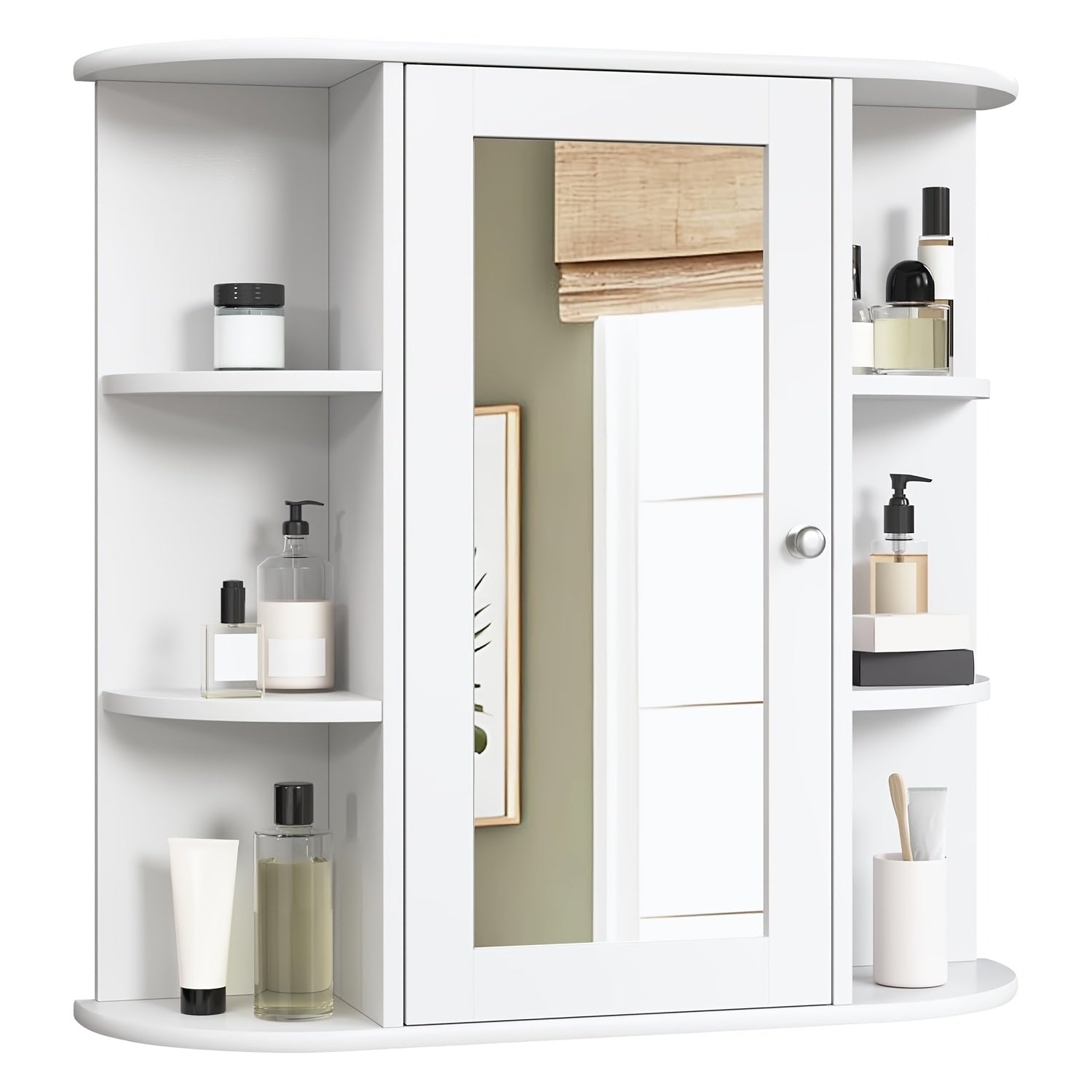Badezimmer-Spiegelschrank, Weiß für Badezimmer und Haushalt – Detailansicht 3