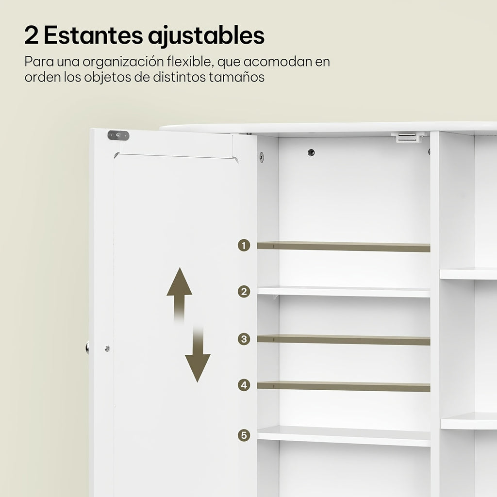 Badezimmer-Spiegelschrank, Weiß für Badezimmer und Haushalt – Detailansicht 4