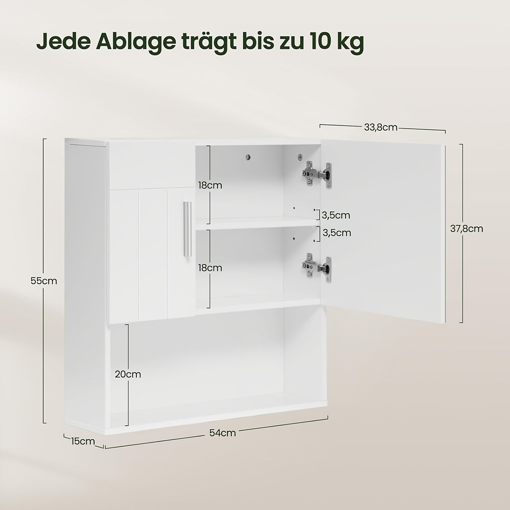 Badezimmer-Spiegelschrank, Weiß für Badezimmer und Haushalt – Detailansicht 11