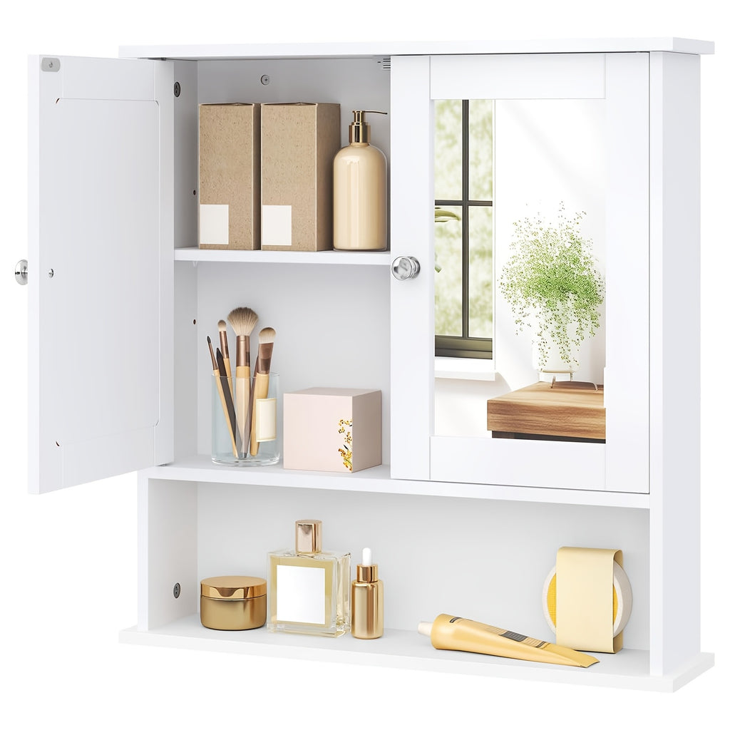 Badezimmer-Spiegelschrank, Weiß für Badezimmer und Haushalt – Detailansicht 15