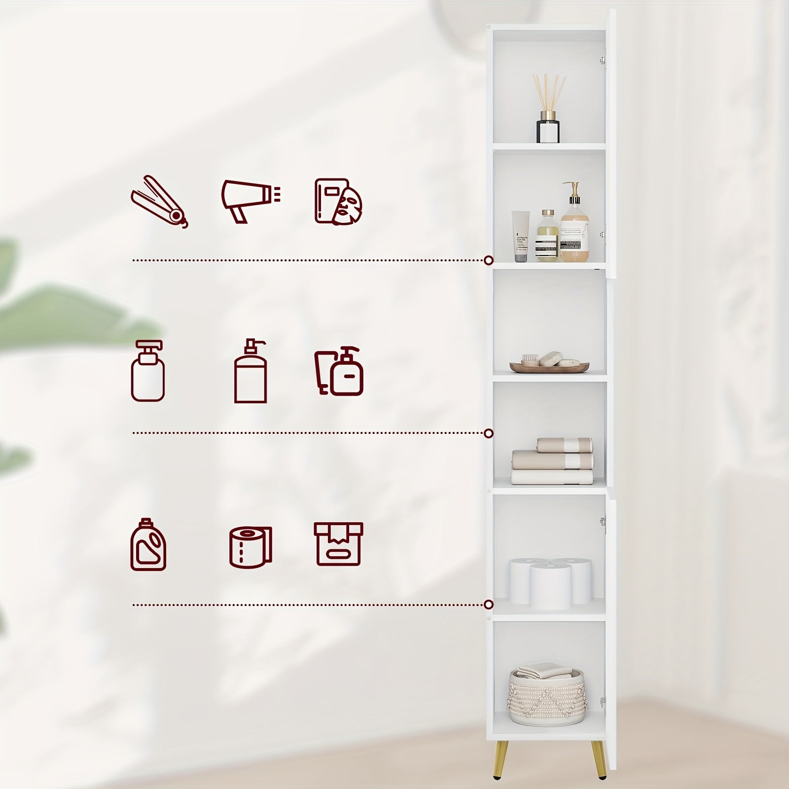 Badezimmerschrank, 1 Stk für Badezimmer und Gäste-WC – Detailansicht 7